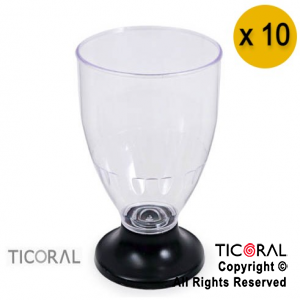 COPA DANUBIO BASE NEGRA (AGUA /VINO TINTO) x 10